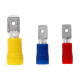 Teilisolierter Flachstecker mit PVC Kunststoffkragen