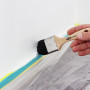 Vollverklebter PREMIUM Flachpinsel mit schwarzen Borsten und 90% Tops