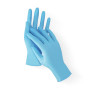 Blaue Einweghandschuhe aus Nitril