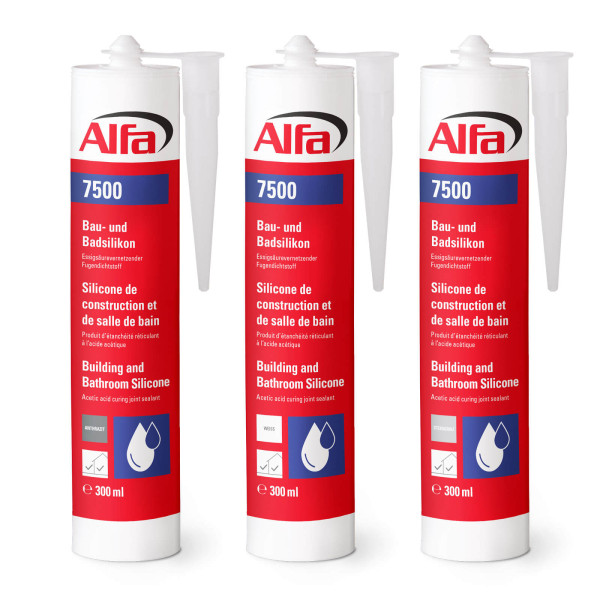 7500 Alfa Bau- und Badsilikon (Sanitärsilikon)