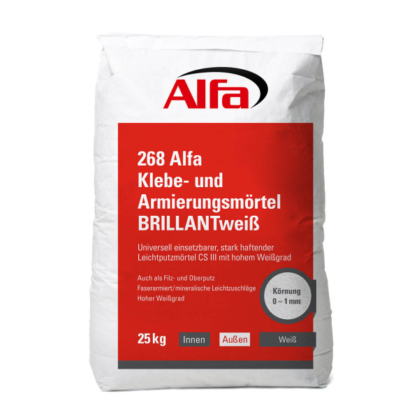 268 Alfa Klebe- und Armierungsmörtel BRILLANTweiß